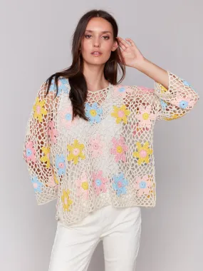 Flower Fishnet Top