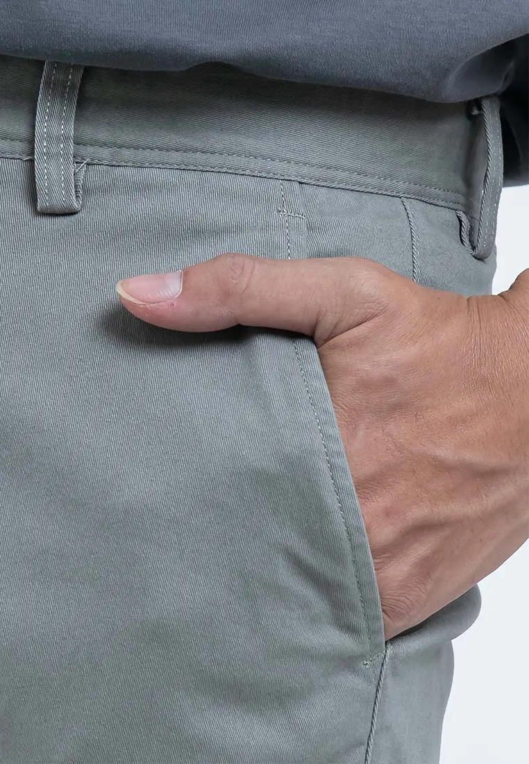 Forest Stretchable Chino Pants Trousers Straight Cut Khakis Pant Men Cotton Men Long Pants | Seluar Lelaki - 610197