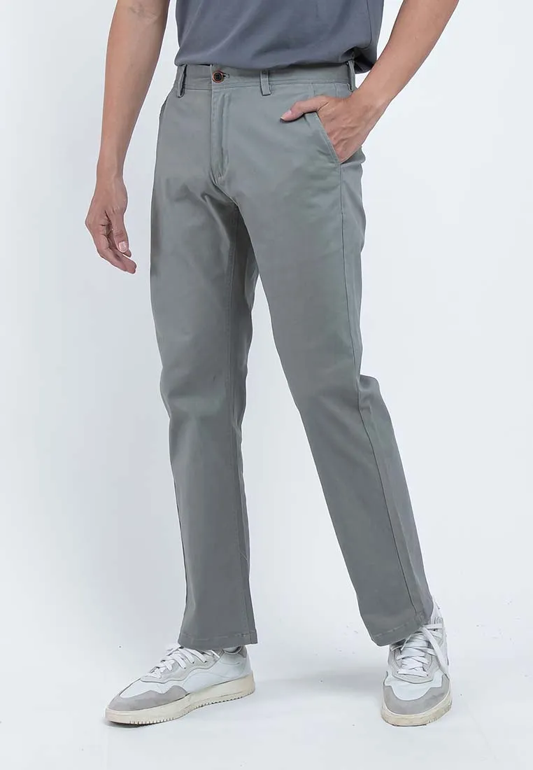 Forest Stretchable Chino Pants Trousers Straight Cut Khakis Pant Men Cotton Men Long Pants | Seluar Lelaki - 610197