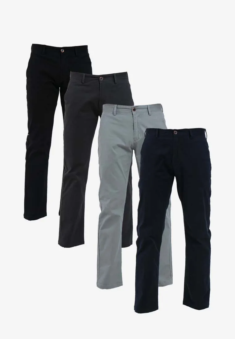 Forest Stretchable Chino Pants Trousers Straight Cut Khakis Pant Men Cotton Men Long Pants | Seluar Lelaki - 610197