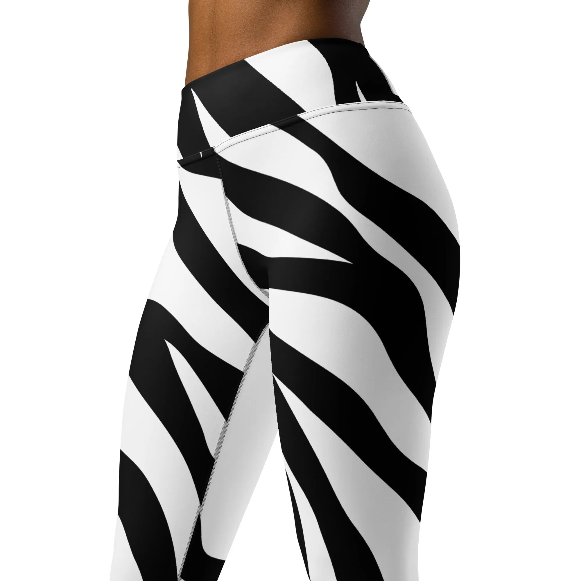 Funky Zebra Print Yoga Leggings, lioness-love
