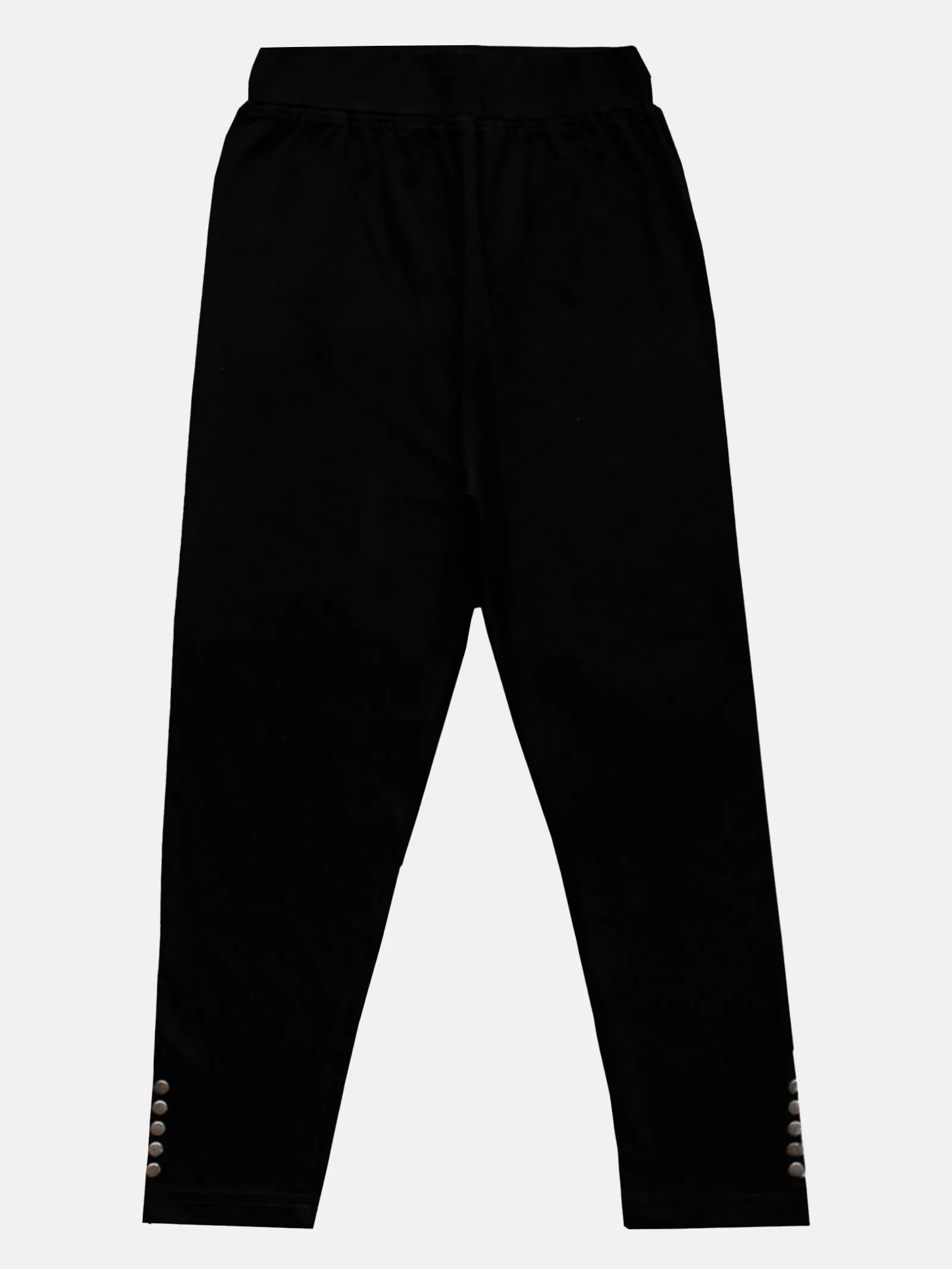 Girls Solid Capri Legging With Stud Pack Of 2