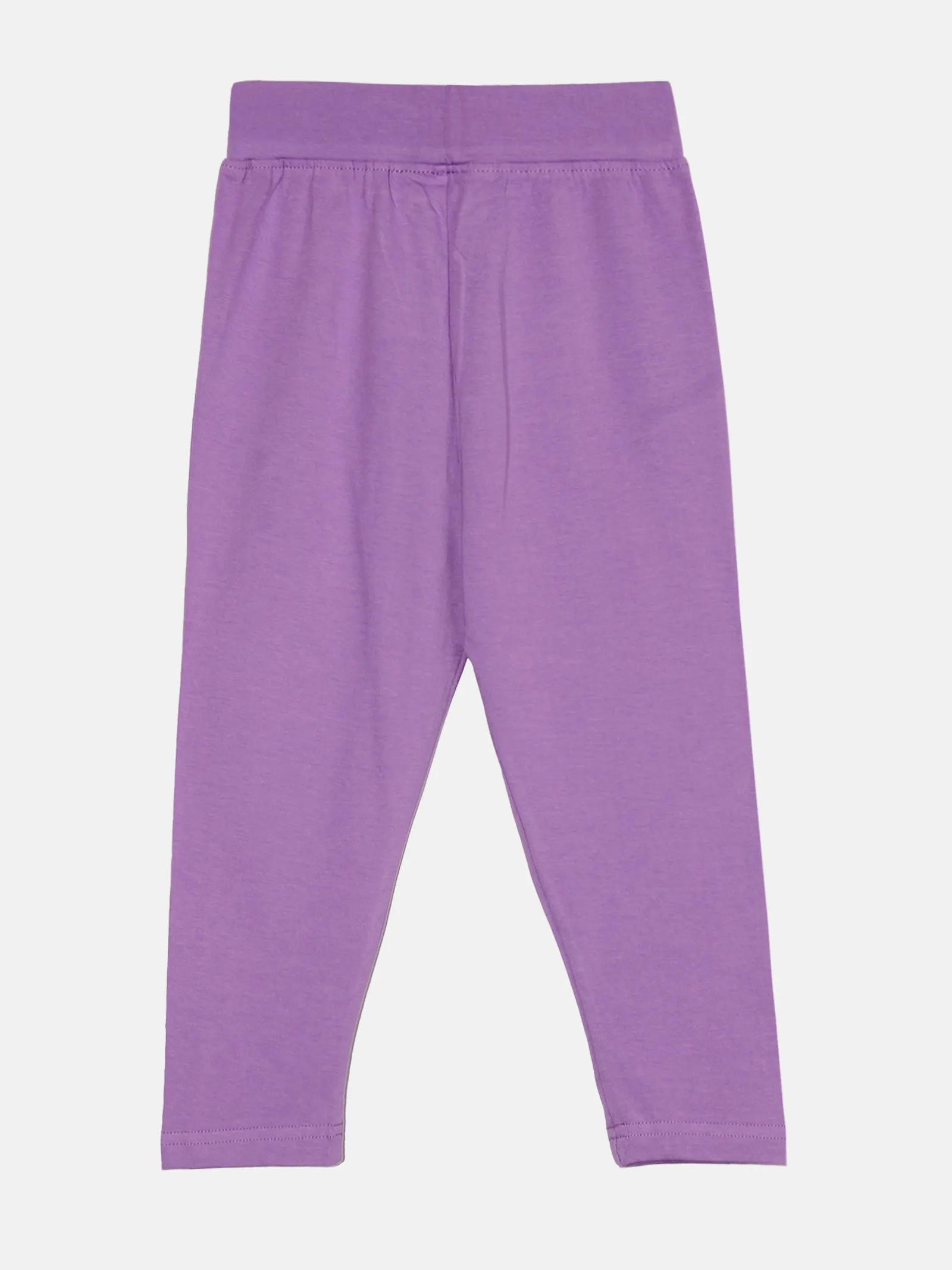 Girls Solid Capri Legging With Stud Pack Of 2