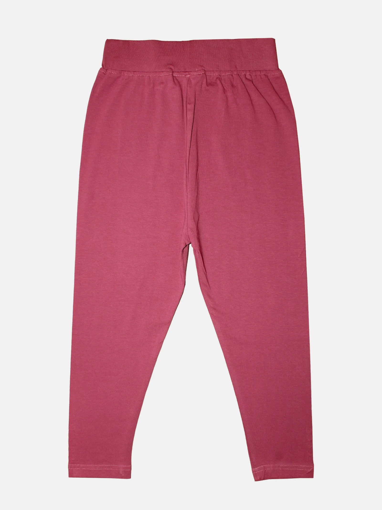 Girls Solid Capri Legging With Stud Pack Of 2
