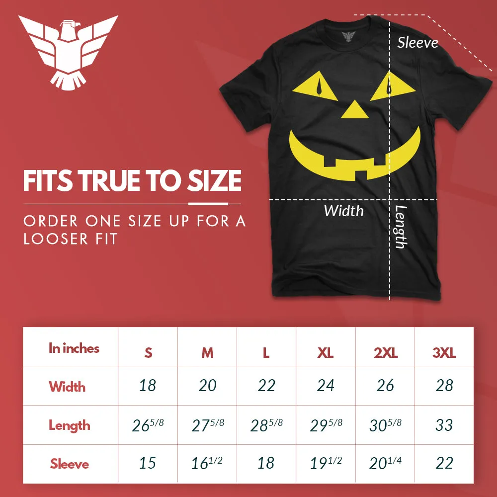 Glow in the Dark Jack O'Lantern Pumpkin Shirt for Halloween Costume and More