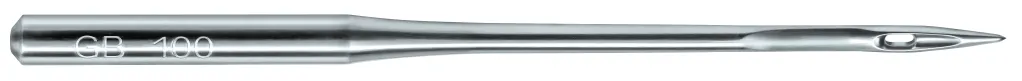 Groz Beckert GB-DBXK5RG | Round Shank | Large Eye | Sharp Point | Commercial Embroidery Needle | Chrome | 100/bx