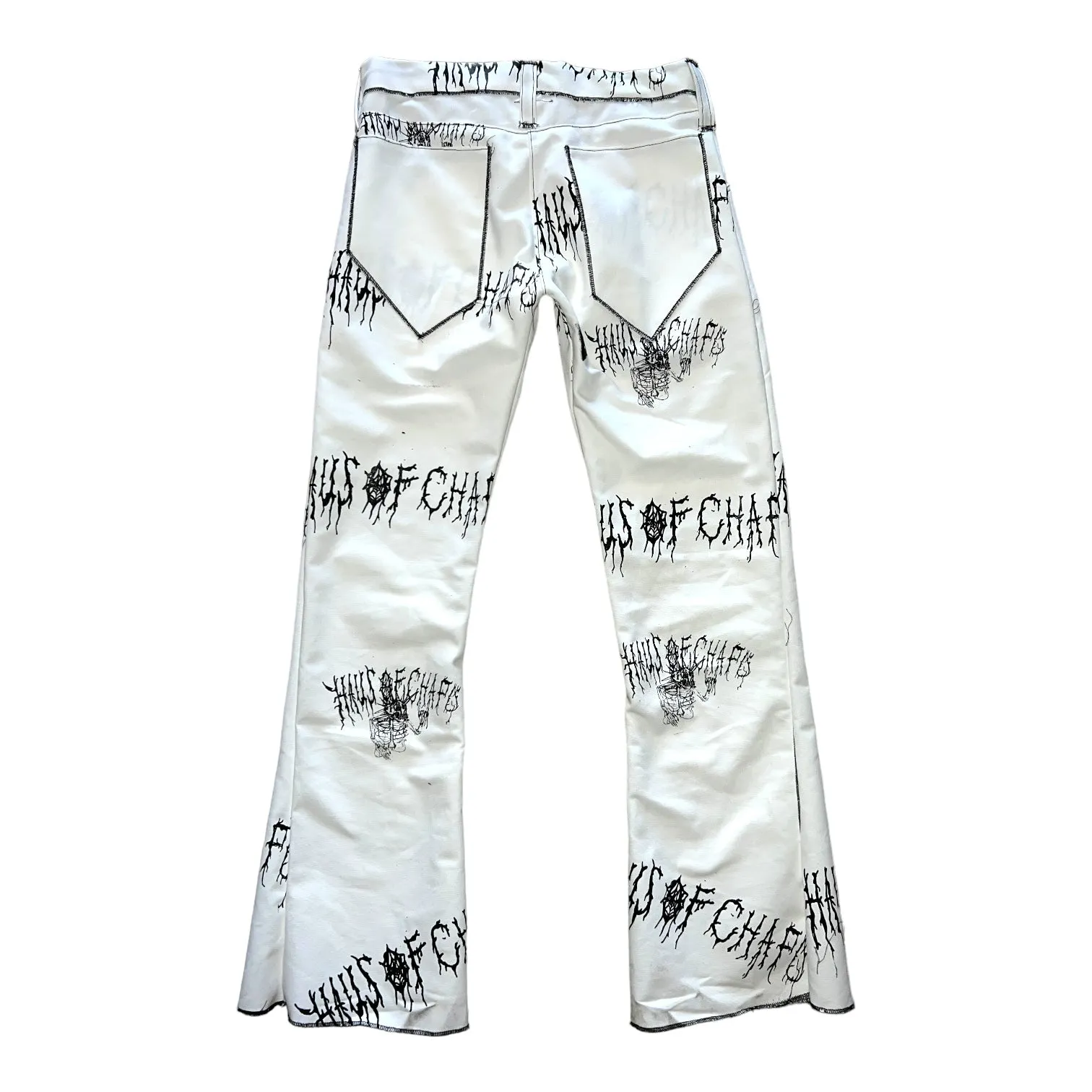 Haus of Chapo white Canvas pants (mid flare)