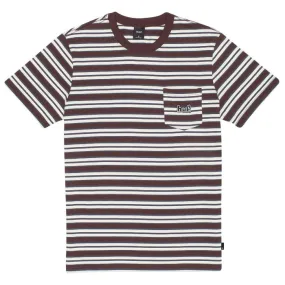 HUF Jett Stripe S/S Knitted Top - Deep Mahogany