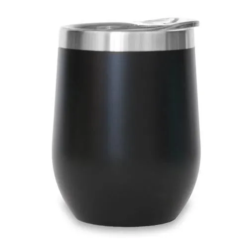 Ice Shaker 12oz Stemless Wine Tumbler - Black