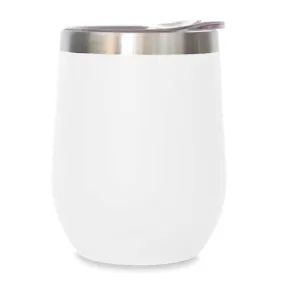 Ice Shaker 12oz Stemless Wine Tumbler - White