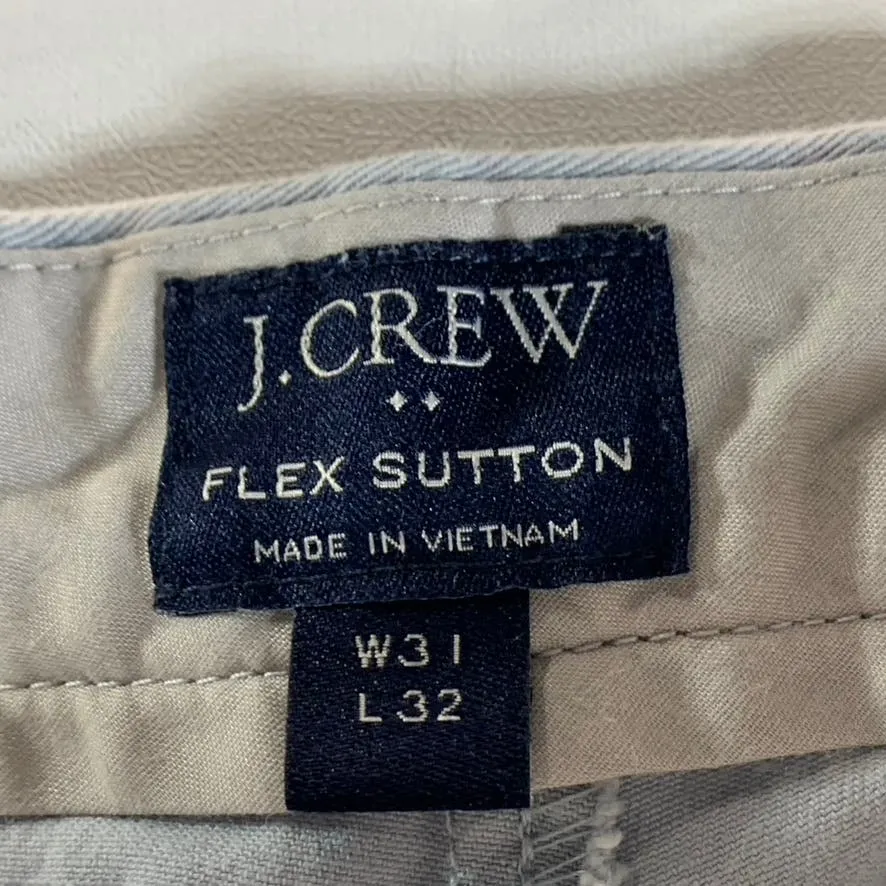 J. CREW Men's Light Blue Flex Sutton Straight-Fit Chino Pants SZ 31X32