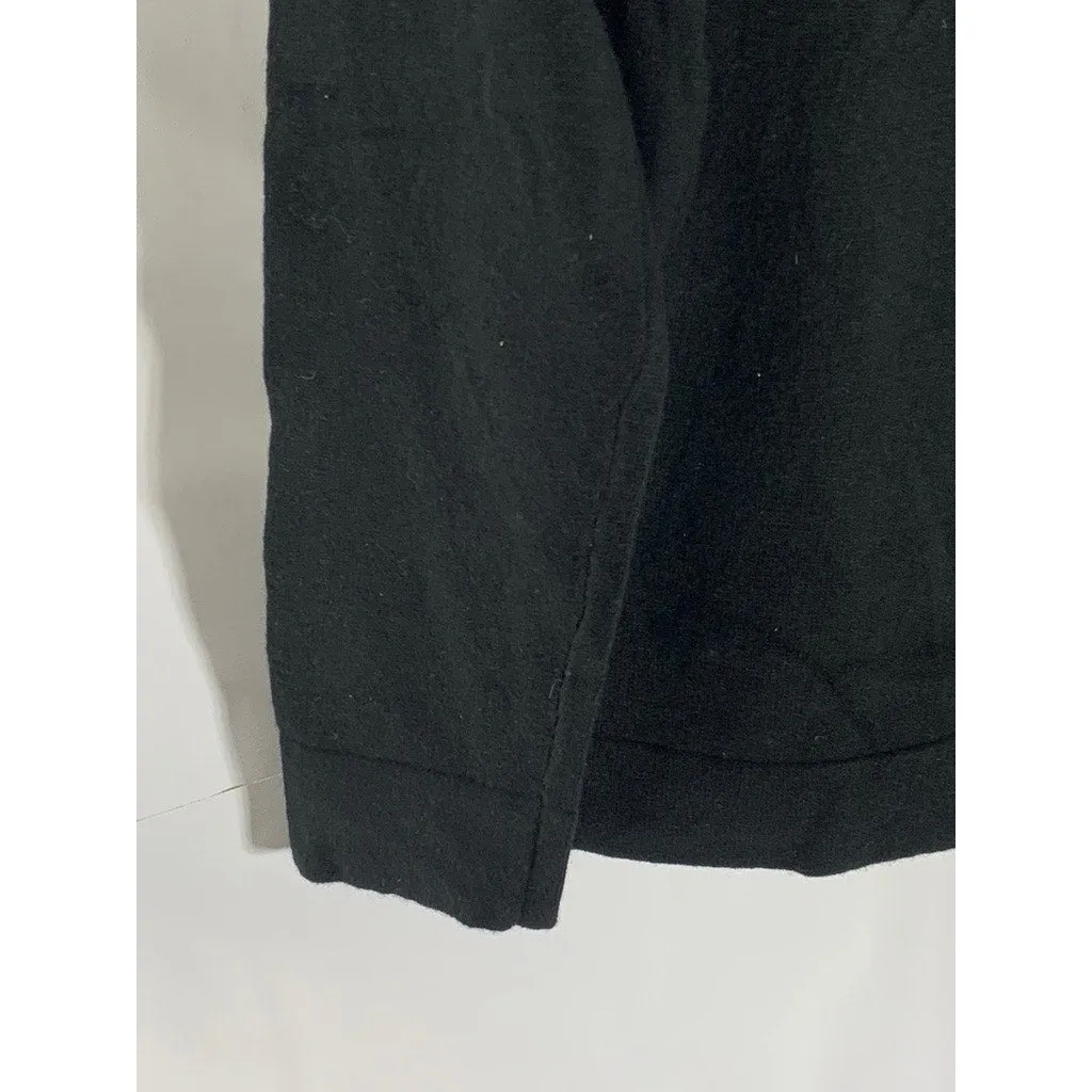 J. CREW MERCANTILE Women's Black Solid Crewneck Cotton-Blend Sweater SZ XS