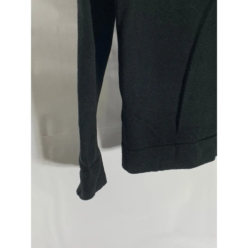 J. CREW MERCANTILE Women's Black Solid Crewneck Cotton-Blend Sweater SZ XS