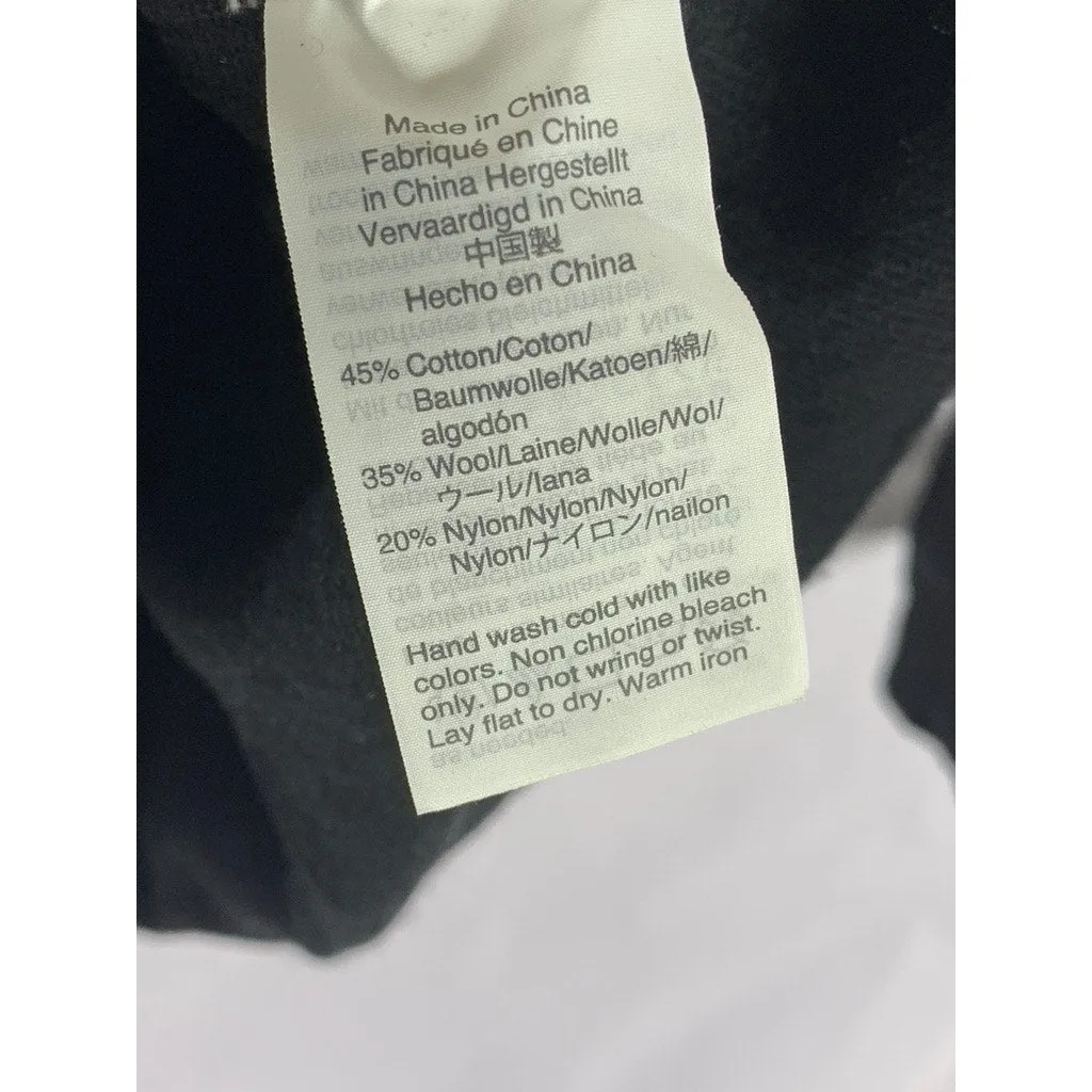 J. CREW MERCANTILE Women's Black Solid Crewneck Cotton-Blend Sweater SZ XS