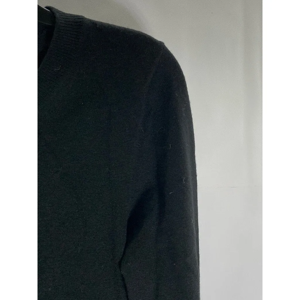 J. CREW MERCANTILE Women's Black Solid Crewneck Cotton-Blend Sweater SZ XS