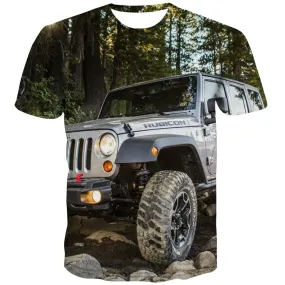 Jeep T shirts Men Offroad Tshirt Anime car Shirt Print Short Sleeve Fashion