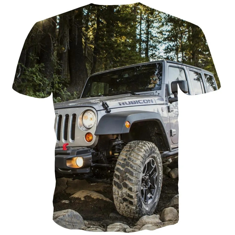 Jeep T shirts Men Offroad Tshirt Anime car Shirt Print Short Sleeve Fashion