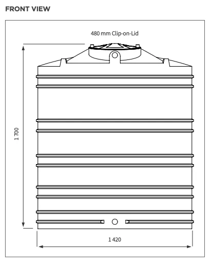 JoJo Standard Vertical Water Tank 10 000L (10 KL)