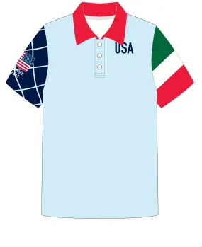 JR POLO SHIRT TOP SHORT SLEEVE LT BLUE | USODA GARDA | PSNLZ'D