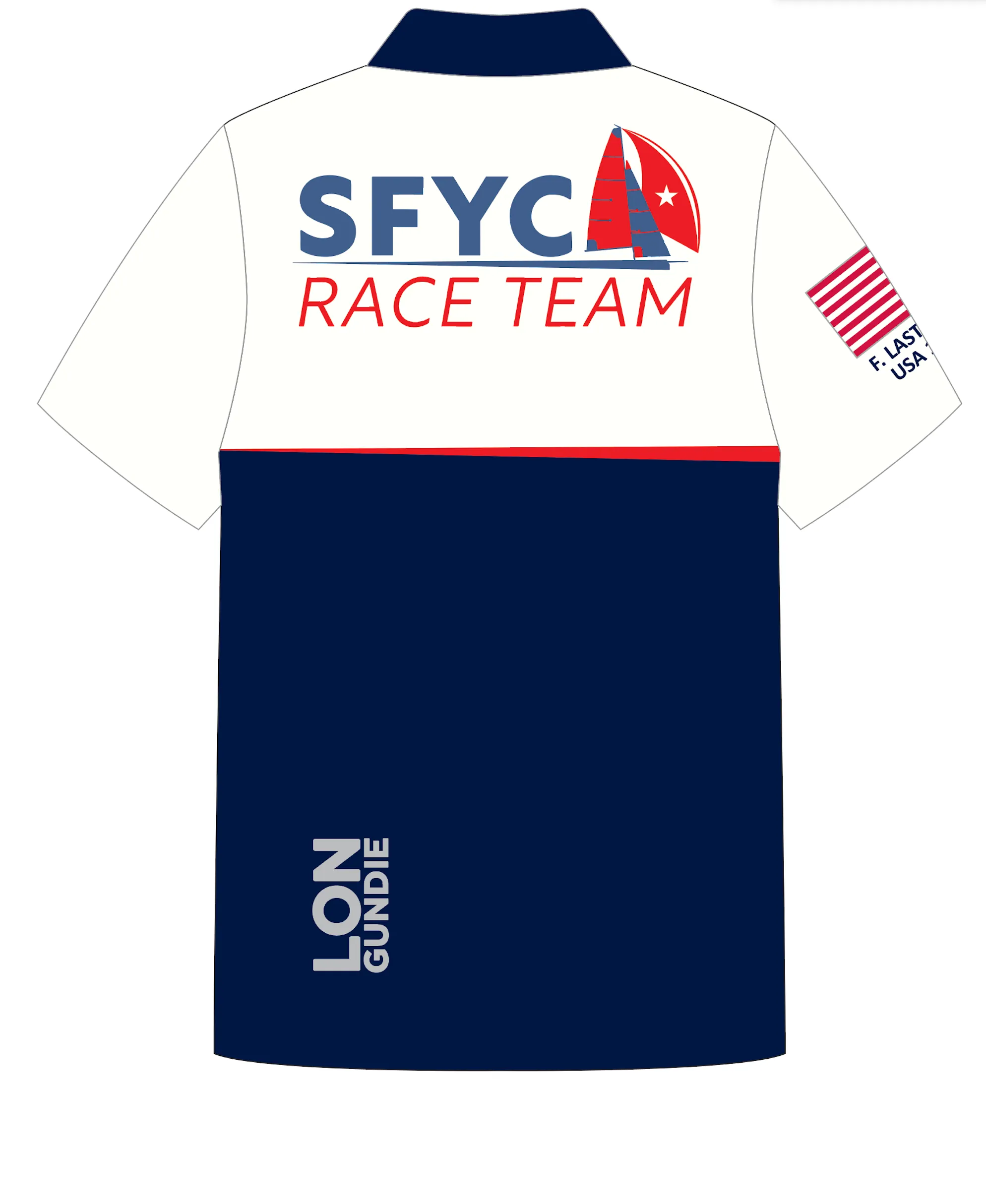 JR POLO SHIRT TOP SHORT SLEEVE NAVY | SAN FRANCISCO YC | PSNLZ'D