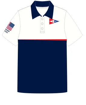 JR POLO SHIRT TOP SHORT SLEEVE NAVY | SAN FRANCISCO YC | PSNLZ'D