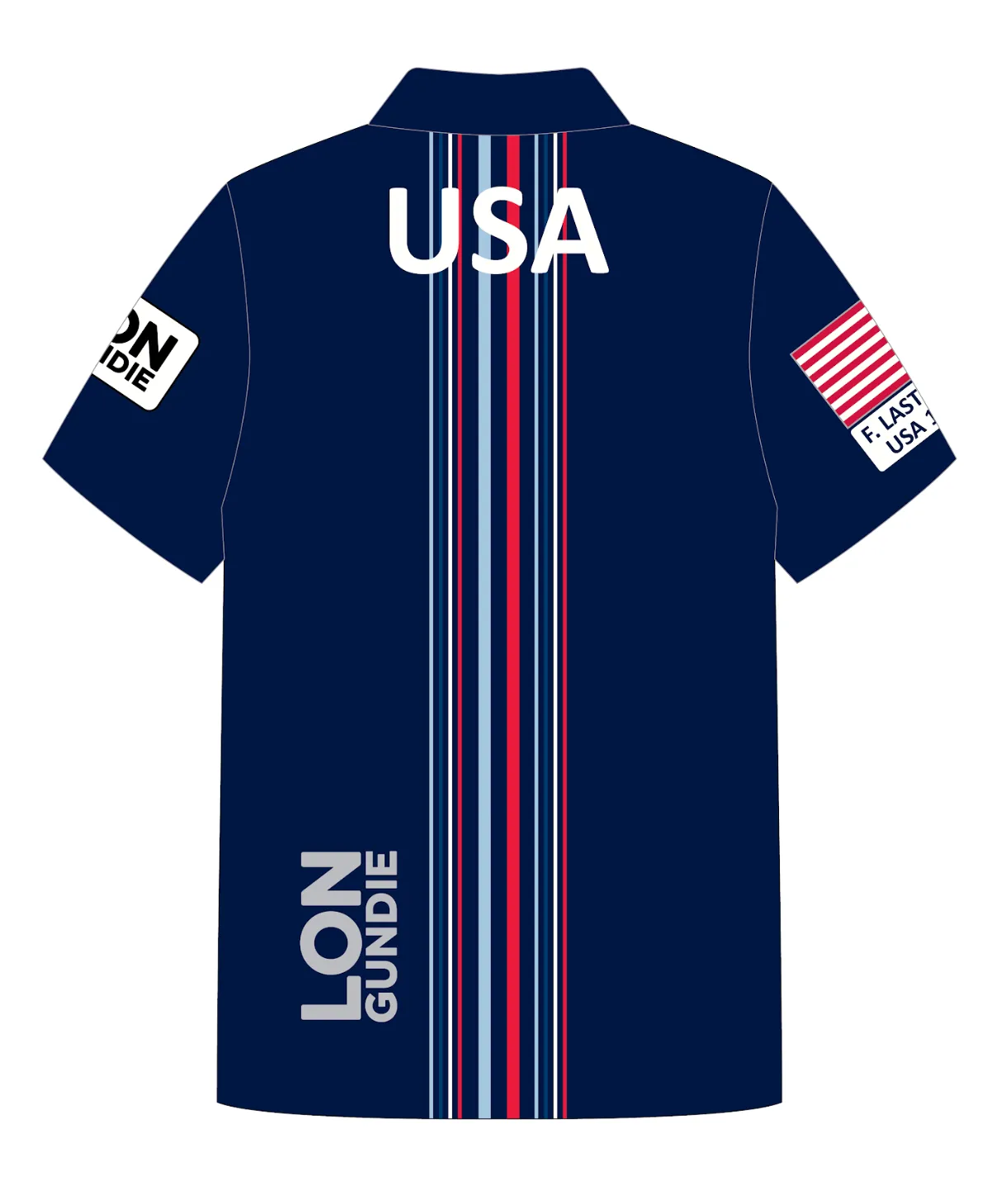 JR POLO SHIRT TOP SHORT SLEEVE NAVY | USODA BRITISH NATIONALS | PSNLZ'D