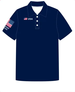 JR POLO SHIRT TOP SHORT SLEEVE NAVY | USODA HOLLAND | PSNLZ'D