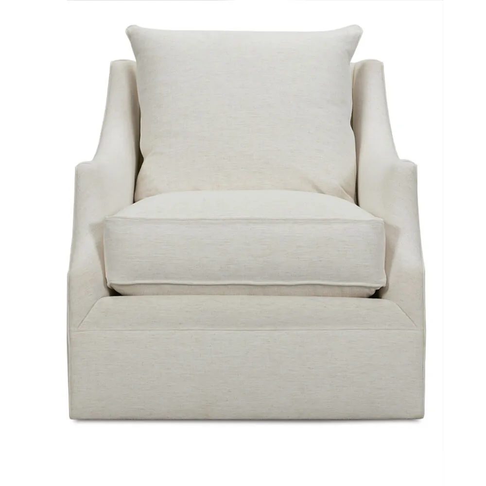Kara Express Swivel Glider Chair in Nomad Snow