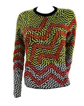 Kenzo Vintage Zigzag Jumper with Red Sequins, UK10-12