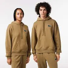 Lacoste Unisex Loose Fit Organic Cotton Hoodie 'BROWN' SH6404 51 SIX