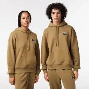 Lacoste Unisex Loose Fit Organic Cotton Hoodie 'BROWN' SH6404 51 SIX