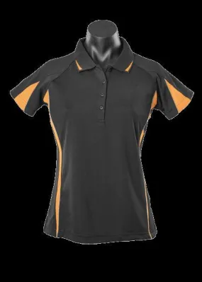 Ladies Eureka Polo Black/Gold