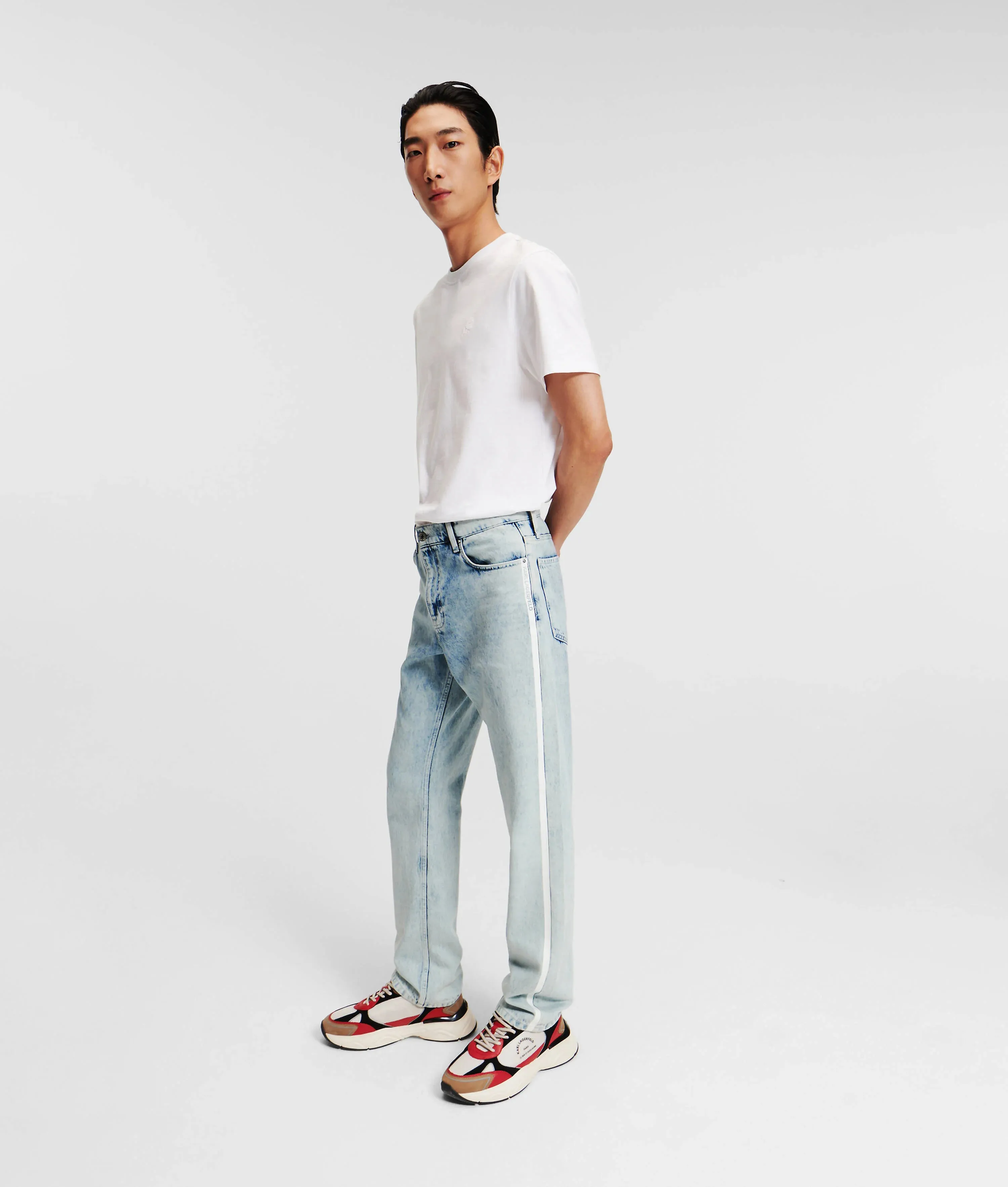Logo Tape Straight Jeans*