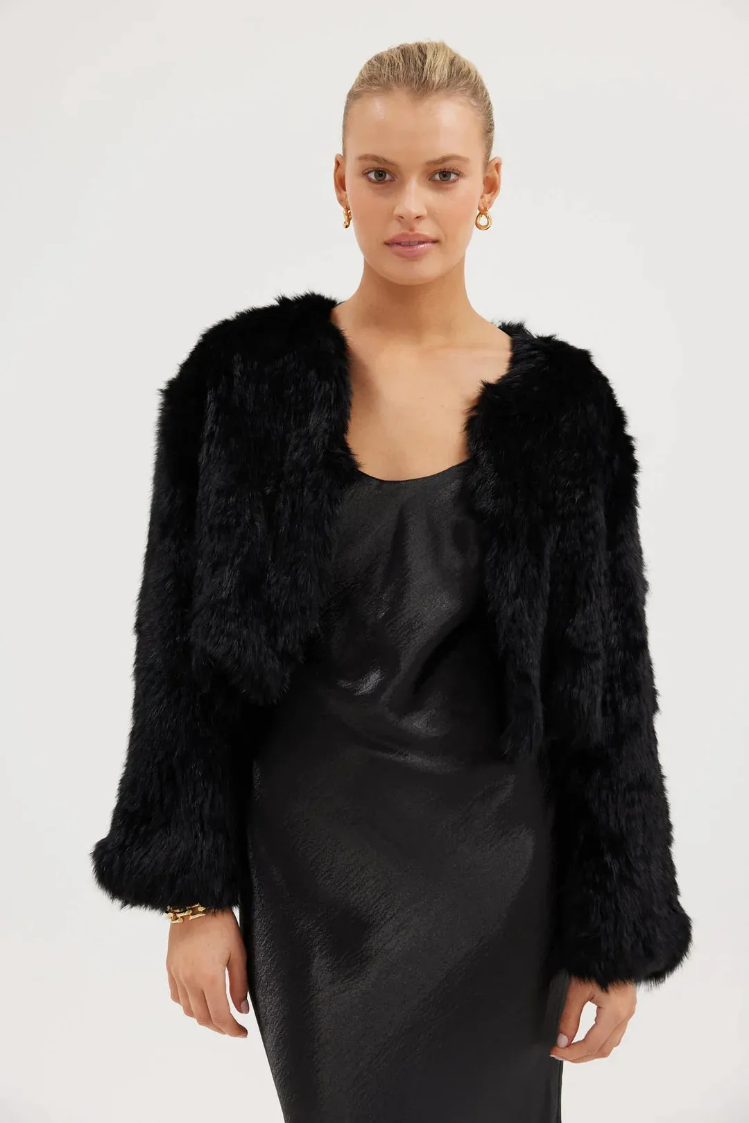 LOLA CROP JACKET (BLACK)