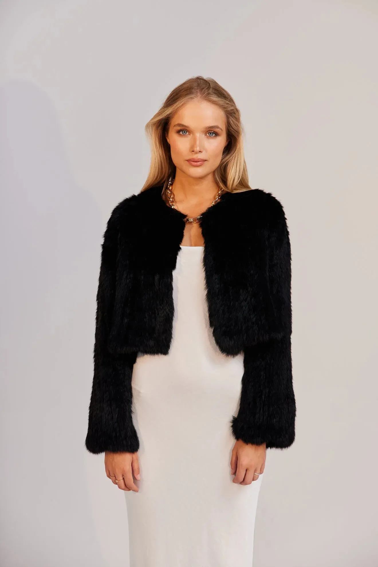 LOLA CROP JACKET (BLACK)