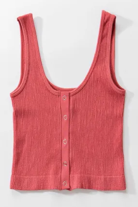 Mad About You Terracotta Cropped Tank (Size Large)