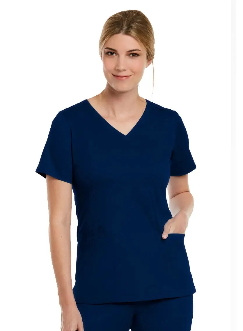 Maevn Double V-Neck Scrub Top Short Sizes