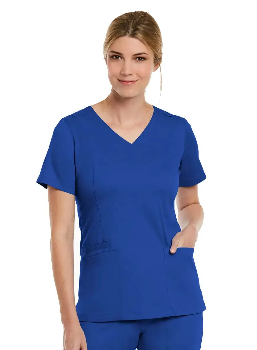 Maevn Double V-Neck Scrub Top Short Sizes