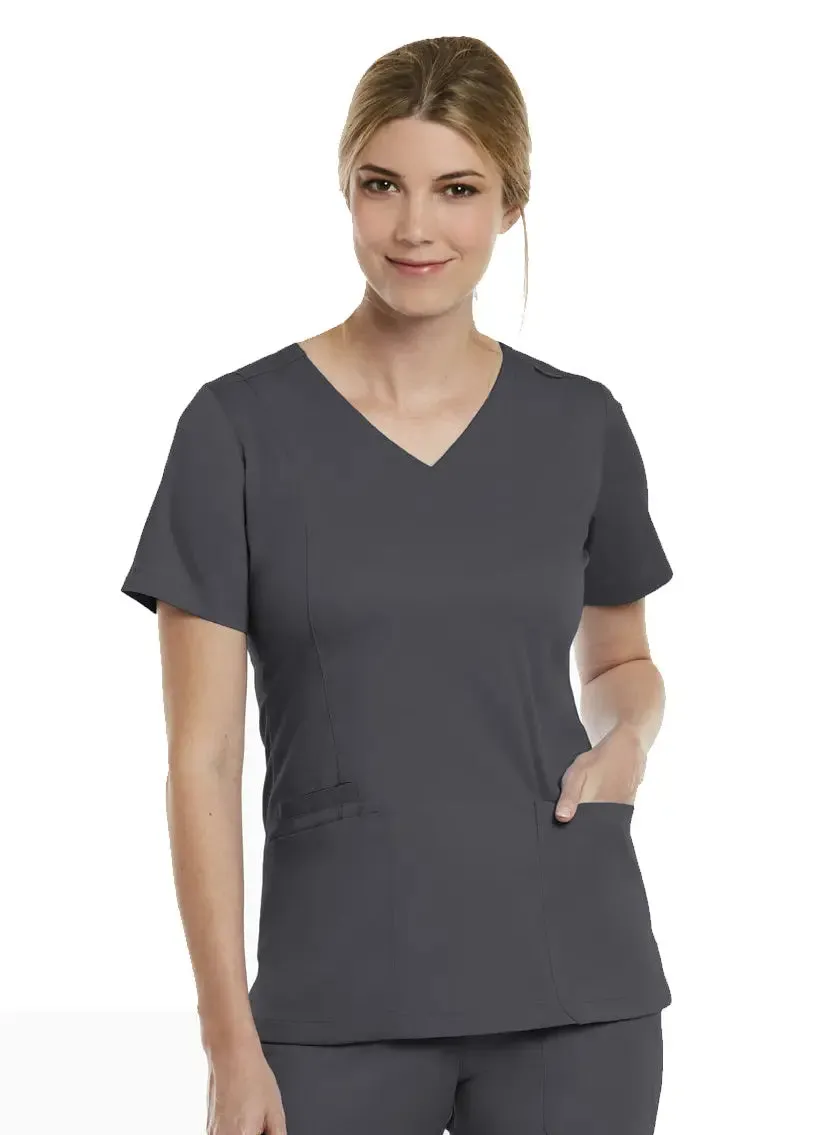 Maevn Double V-Neck Scrub Top Short Sizes