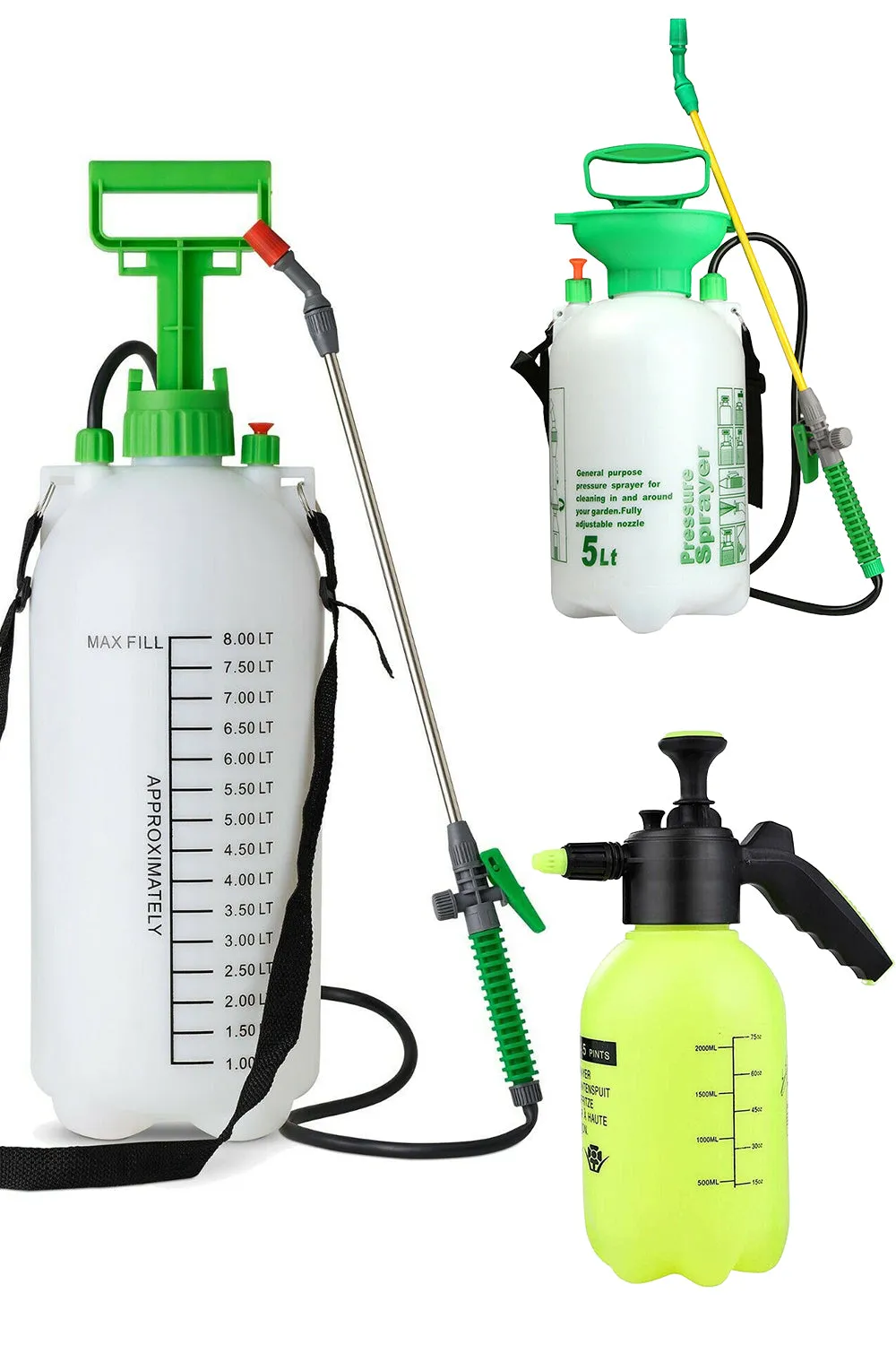 Manual Garden Hand Pressure Sprayer - 2/5/8L