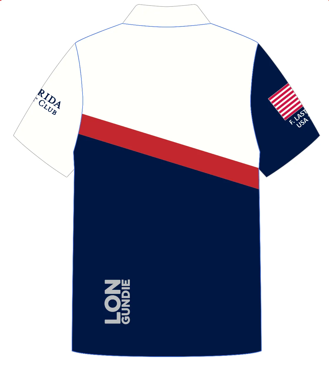 MEN POLO SHIRT TOP SHORT SLEEVE NAVY | FLORIDA YACHT CLUB | PSNLZ'D