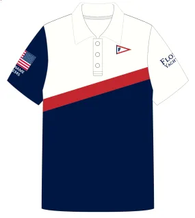 MEN POLO SHIRT TOP SHORT SLEEVE NAVY | FLORIDA YACHT CLUB | PSNLZ'D