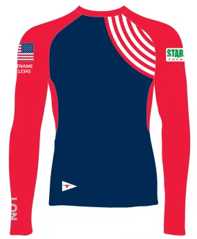 MEN RASH GUARD TOP FITTED BLUE | FORT WORTH BOAT CLUB | PSNLZ'D