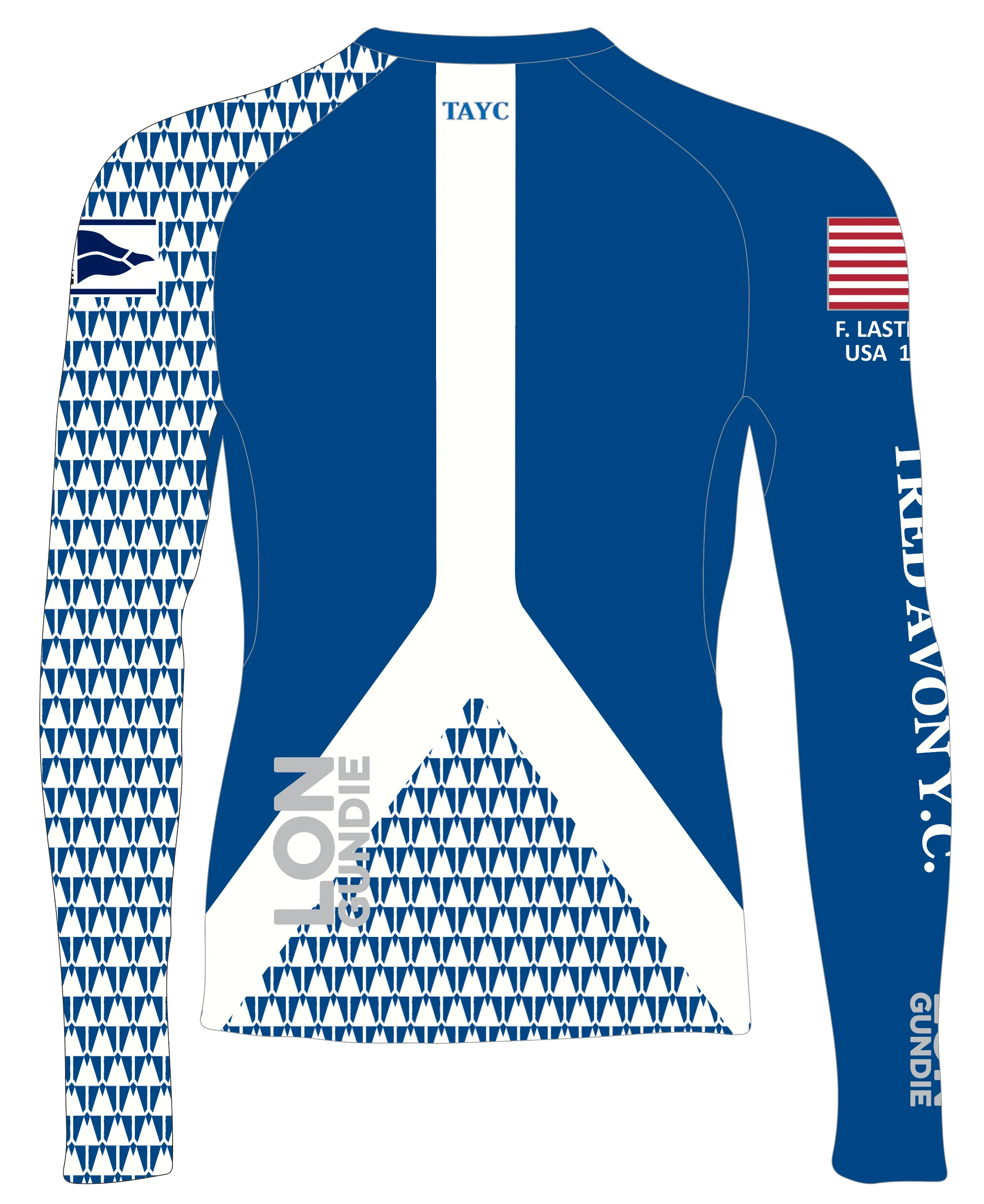 MEN RASH GUARD TOP FITTED BLUE | TRED AVON YACHT CLUB | PSNLZ'D