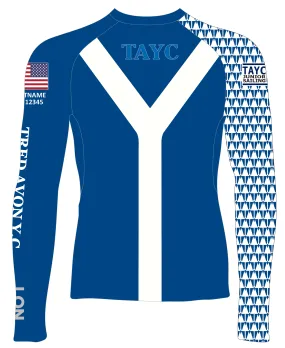 MEN RASH GUARD TOP FITTED BLUE | TRED AVON YACHT CLUB | PSNLZ'D