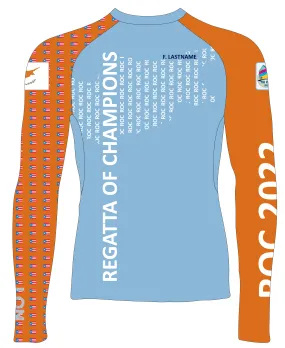 MEN RASH GUARD TOP FITTED LT BLUE | FERRER FAMILY ROC | PSNLZ'D