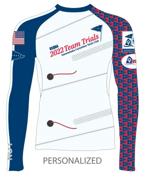 MEN RASH GUARD TOP FITTED LT BLUE | USODA TEAM TRIALS | PSNLZ'D