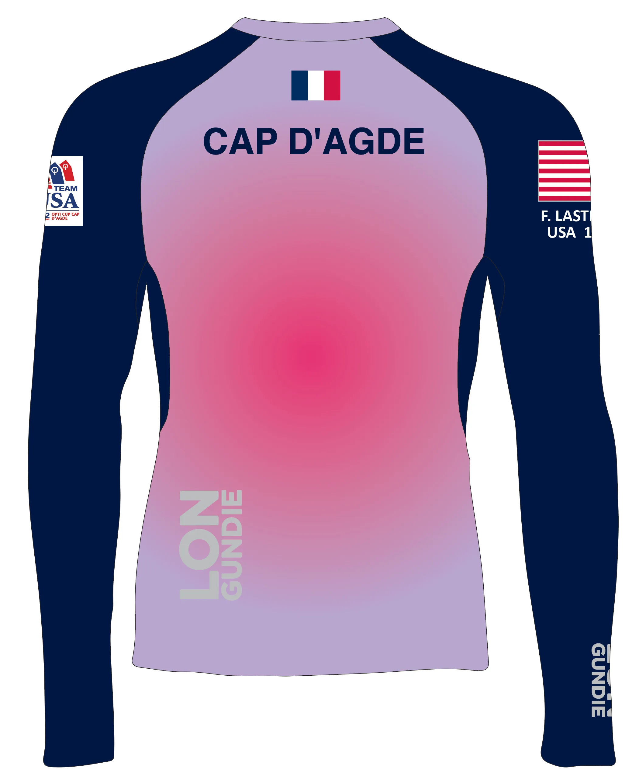 MEN RASH GUARD TOP FITTED PURPLE | USODA CAP D'AGDE | PSNLZ'D
