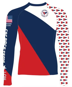 MEN RASH GUARD TOP LONG SLEEVE BLUE | COLUMBIA SAILING CLUB | PSNLZ'D