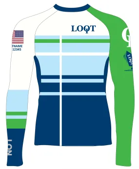 MEN RASH GUARD TOP LONG SLEEVE BLUE | LOOT | PSNLZ'D